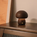 Load image into Gallery viewer, Natural Wood Mushroom Lamp
