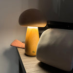 Load image into Gallery viewer, Natural Wood Mushroom Lamp
